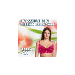 Brasier con diseño de flores y encaje con tirantes ajustables, variedad de colores y tallas / rop.43