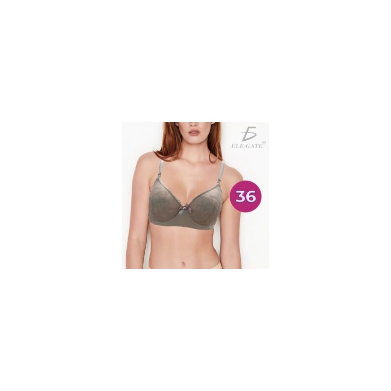 Brasier con encaje copa completa slight push up y tirantes ajustables, variedad de colores y tallas / rop.35