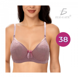 Brasier con encaje copa completa slight push up y tirantes ajustables, variedad de colores y tallas / rop.35
