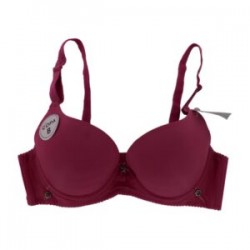 Brasier liso copa b con efecto push up con dije de flor y tirantes ajustables, variedad de tallas y colores / su bella lenceria 