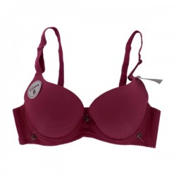 Brasier liso copa b con efecto push up con dije de flor y tirantes ajustables, variedad de tallas y colores / su bella lenceria 