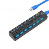 Hub Usb 3.0 Alta Velocidad 7 Puertos Multipuerto Switch Led