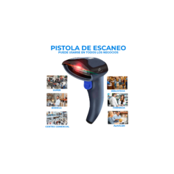Pistola de escaneo inalámbrica para códigos de barras, 2.4g con.92