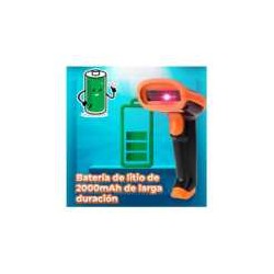 Lector de código de barras inalámbrico con batería de 2000mah / con.115