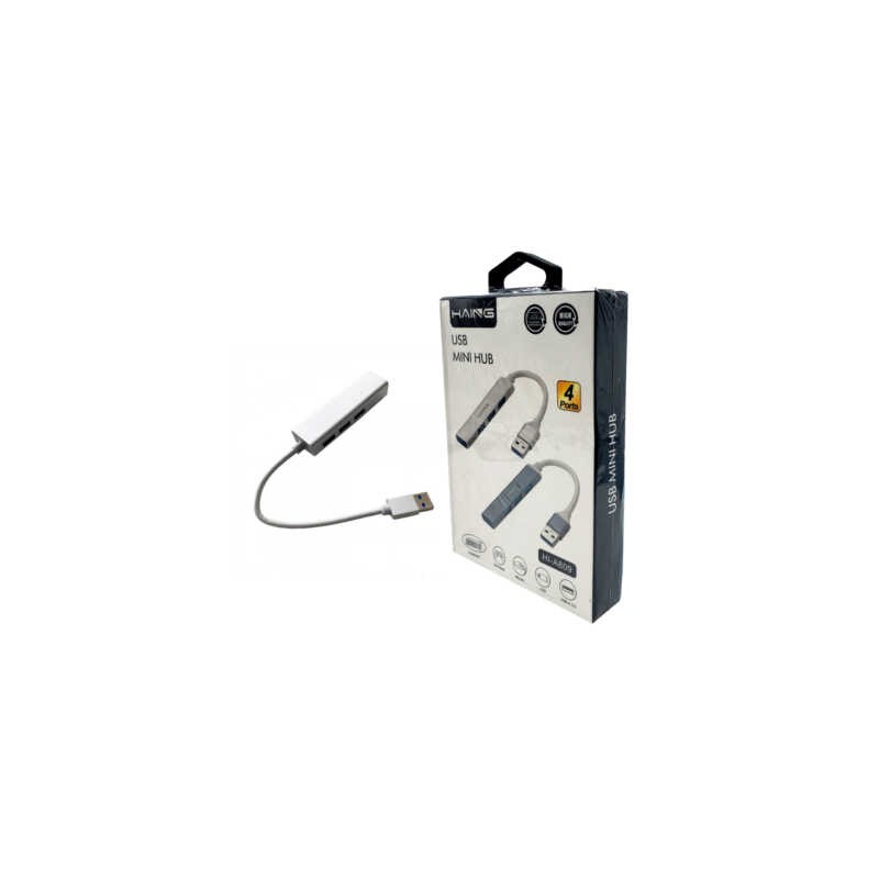 Hub adaptador usb haing con 4 puertos usb, variedad de colores / mini hub / hi-a809