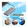 Convertidor hub tipo c multifuncional portátil 11 en 1 con diversas conexiones / wi.181