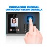 Maquina reloj checador con identificador de huella y cámara frontal