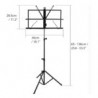 Atril de partituras soporte plegable metálico con funda colgante / lu5769