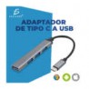 Hub cuatro puertos con entrada tipo c, 3 puertos usb 2.0 y 1 puerto usb 3.0