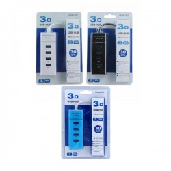 Hub led 3.0 con 4 puertos usb 5gbps, 30cm / 11381 / 11621