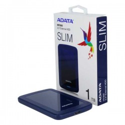 Unidad de disco duro externo 2.5 hdd adata color azul versión slim hv300 con puerto usb 3.1 y capacidad de 1tb / hv300-cbl