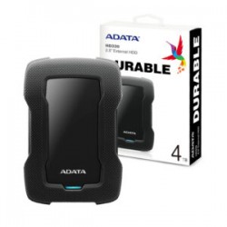 Unidad de disco duro externo 2.5 hdd adata color negro versión hd330 durable uso rudo con puerto usb 3.2 y capacidad de 4tb
