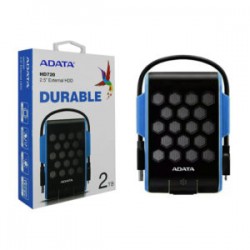 Unidad de disco duro externo 2.5 hdd adata color azul negro versión hd720 durable uso rudo con puerto usb 3.2 y capacidad de 2tb