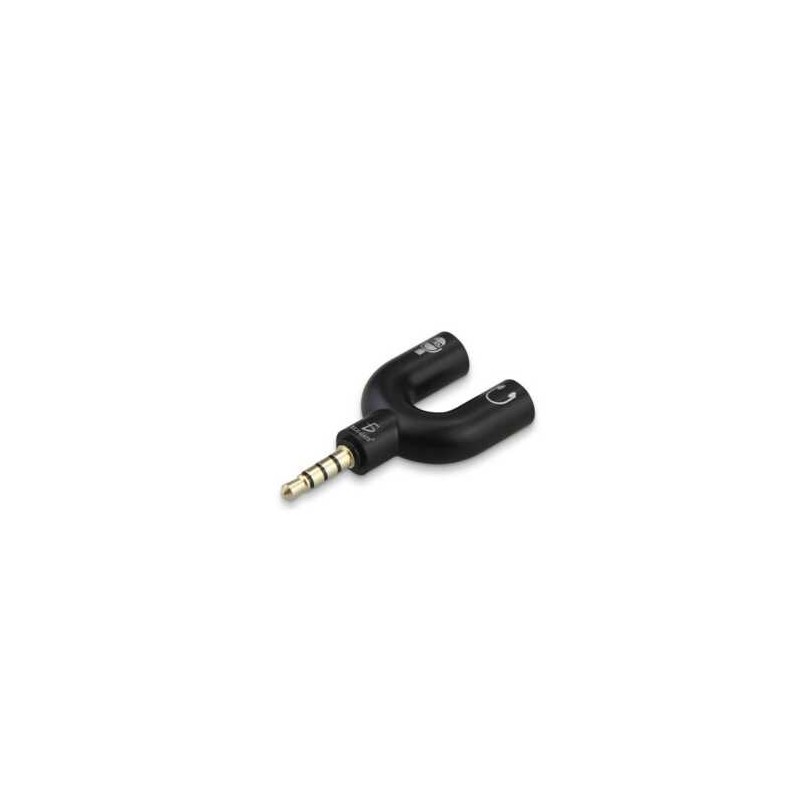 Divisor de audio estéreo 3.5mm, con dos salidas de auxiliar para audio y micrófono / zjt.42
