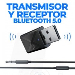 Transmisor receptor inalámbrico usb bluetooth ele-gate con cable auxiliar 3.5mm para audio / bt.09