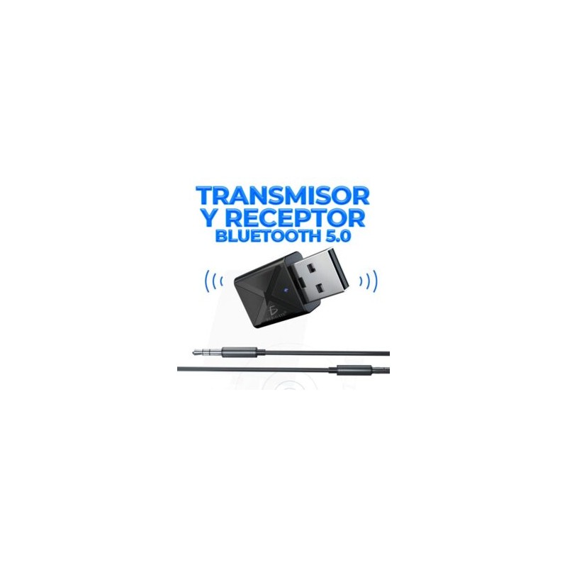 Transmisor receptor inalámbrico usb bluetooth ele-gate con cable auxiliar 3.5mm para audio / bt.09