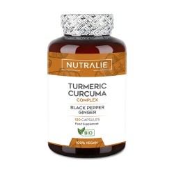 Cúrcuma complex con jengibre y pimienta negra orgánica
