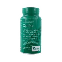 Castaño de Indias, Centella asiática, Rusco, Vid roja, Hamamelis, Bioflavonoides y Vitamina C (Opticir)