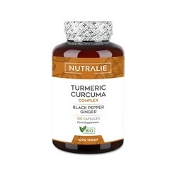 Cúrcuma complex con jengibre y pimienta negra orgánica