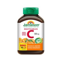 Vitamina C Masticable (Sabor Naranja) 500 mg