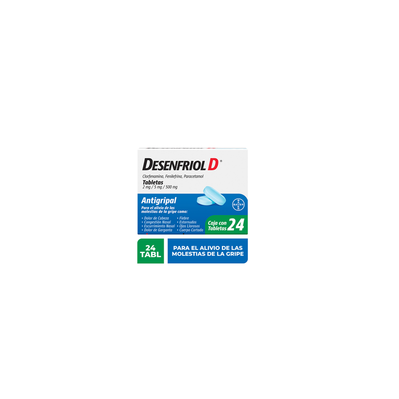 Desenfriol D 24 Tabs alivio rápido