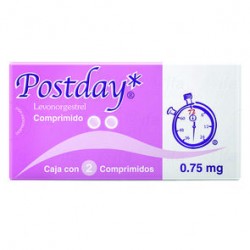 Postday Levonorgestrel 0.75mg Caja con 2 Comprimidos