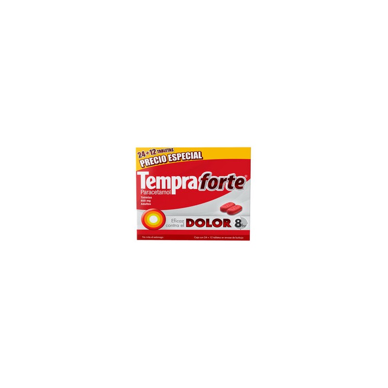 Tempra Forte 650MG 24+12 Tabletas