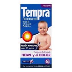 Tempra Solución Pediátrica Fiebre y Dolor Sabor Uv...