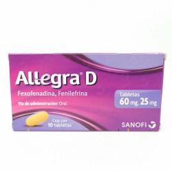 Allegra D 60Mg/25Mg 10 Tabs
