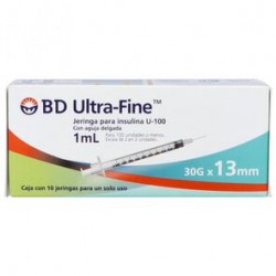 Bd Ultra-Fine Jeringa Insulina 30Gx13Mm
