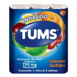 Tums Extra Surtido 8 Tabs