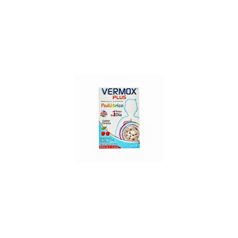 Vermox Plus Suspensión Cereza 10Ml