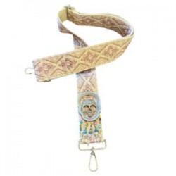 Asa para bolsa con calavera plateada