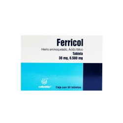 Ferricol 30Mg/500Mcg 30 Tabs