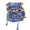 Back Pack con tela tipo jerga y flecos