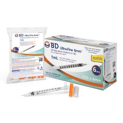 Bd Ultra-Fi Jeringa 31Gx6Mm 30 Jga X 1Ml