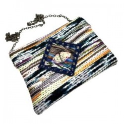 Bolsa de lana estilo boho con ojo