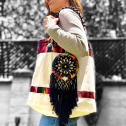 Bolsa de manta con atrapa sueños