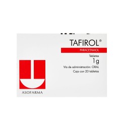 Tafirol 1g 20 tabs alivio rápido del dolor
