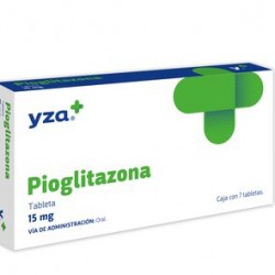 Yza Pioglitazona 15Mg 7 Tabs