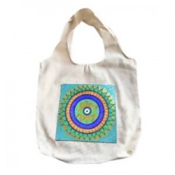 Bolsa de manta con ojo pintado a mano