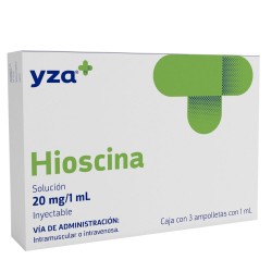 YZA HIOSCINA 20MG/1ML 3 AMP