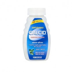 Calcid Anitacido Sabor Menta 100 Tabs
