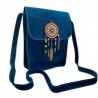 Bolsa de gamuza cruzada hecha a mano color marino