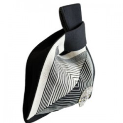 Bolsa de punto con CALAVERA color plata