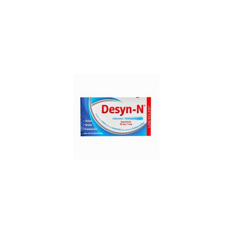 Desyn-N Supositorios 60Mg/5.0Mg 6 Sups