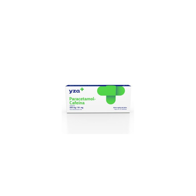 Yza Paracetamol-Cafeina 500Mg/50Mg 20 Tabs