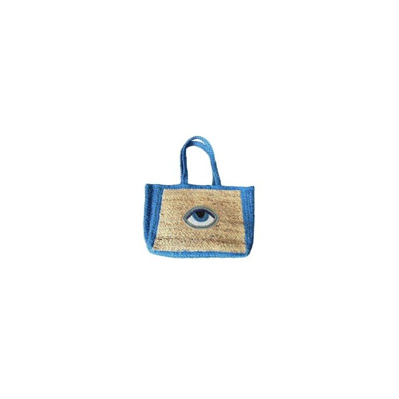 Bolsa de YUTE con parche de ojo de chaquira