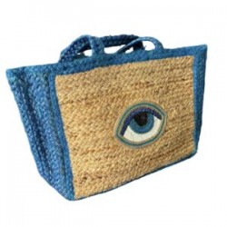 Bolsa de YUTE con parche de ojo de chaquira