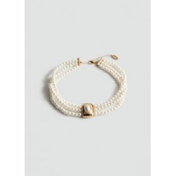 Collar triple perlas